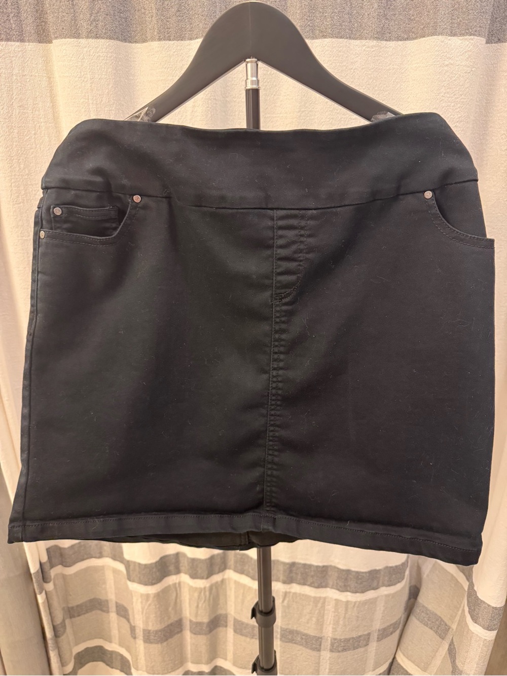 Skort Midi length with attached bottom size L stretch denim material